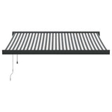 Retractable Awning Anthracite and White 3.5x2.5 m Fabric&Aluminium 3216139