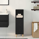 Bathroom Cabinet Black Oak 30 x 30 x 100 cm Engineered Wood 862807