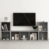 3 Piece TV Cabinet Set Concrete Grey Engineered Wood 3080019