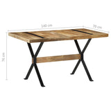 Dining Table 140x70x76 cm Rough Mango Wood 321606