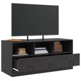 TV Cabinet Black 99x39x44 cm Steel 841733