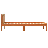 Bed Frame without Mattress Wax Brown 100x200 cm Solid Wood Pine 844807