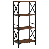 Bookcase 4-Tier Brown Oak 59x35x132 cm Engineered Wood 837621