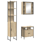 Bathroom Furniture Set 3 pcs Sonoma Oak Engineered Wood 3399392