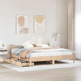 Bed Frame with Drawers 180x200 cm Super King Solid Wood Pine 3301896