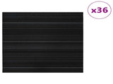 Carpet Tile Striped Dark Grey 50 x 50 cm 36 pcs PP and Bitumen 42032467