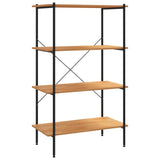 4-Tier Shelving Unit Black and Oak 80x40x130 cm 336344