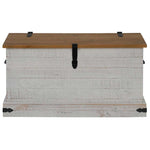 ZNTS Storage Chest HALDEN White 91x48x47 cm Solid Wood Pine 4018402