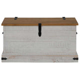 ZNTS Storage Chest HALDEN White 91x48x47 cm Solid Wood Pine 4018402