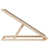 Dog Ramp Grey 100x40 cm Solid Wood Fir 172417