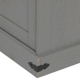 TV Cabinet HALDEN 2 Sliding Doors Grey 150x40x60 cm Solid Wood 4018415