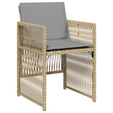Garden Dining Set 5 pcs Beige Powder-Coated Steel 3380671