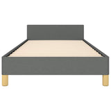 Bed Frame without Mattress Dark Grey Twin XL Fabric 347451