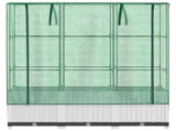 Raised Bed with Greenhouse Cover Rattan Look 120x40x138 cm 4015843