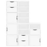 Side Cabinets 5 pcs "ODDA" White 40x24x79 cm Solid Wood Pine 3365363