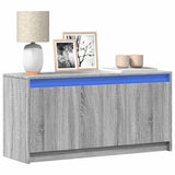 TV Cabinet with LED Grey Sonoma 100x34x50 cm Engineered Wood 852213