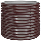 Garden Planter Galvanised Steel 80x80x68 cm Brown 318860