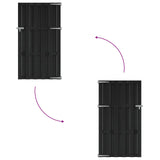 Garden Gate 100 x 180 cm WPC and Aluminium Black 42039046