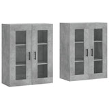 Wall Mounted Cabinets 2 pcs Concrete Grey Engineered Wood 3197949