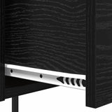 Bedside Cabinet Black Oak 42 x 41 x 56 cm Engineered Wood 859420