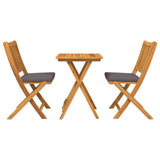 Garden Bistro Set 3 pcs Brown Solid Acacia Wood 42000952