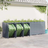 Wheelie Bin Storage for 6 Bins Light Grey 408 x 77.5 x 121.5 cm 3394752