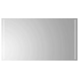 LED Bathroom Mirror Transparent 90 x 50 cm Tempered Glass 42045801