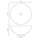 Ceramic Bathroom Sink Basin Black Round 141929