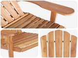 Garden Adirondack Chair Natural Solid Teak Wood 42041355