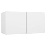 4 Piece TV Cabinet Set White Engineered Wood 3078688