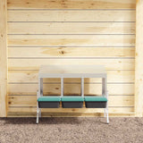 Chicken Nesting Box 3 Compartments with Legs Galvanised Steel 4104896
