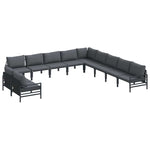 Garden Sofa Set with Cushion Anthracite Steel 3379006