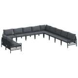 Garden Sofa Set with Cushion Anthracite Steel 3379006