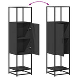 Highboard Black 35.5x35x139 cm Engineered Wood and Metal 849034