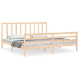 Bed Frame without Mattress 200x200 cm Solid Wood Pine 3193811