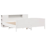 ZNTS Bookcase Bed without Mattress White 180x200cm Solid Wood Pine 3323057