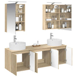 Bathroom Cabinet Set 5 pcs Sonoma Oak Engineered Wood 3406433