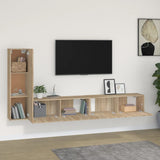 3 Piece TV Cabinet Set Sonoma Oak Engineered Wood 3114320
