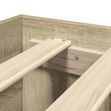 Bed Frame with Headboard without Mattress Sonoma Oak 140x190 cm 3295592