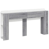 Headboard Cabinet with Storage Grey Sonoma Engineered Wood 8001225