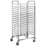 Tray Trolley with 32 GN Containers 75x55x162.5 cm Stainless Steel 4108072