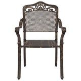 Garden Chair 2 pcs Bronze 55 x 56.5 x 91cm Aluminium 42002378