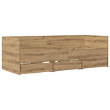 Bed Frame with Storage Artisian Oak 80 x 200 cm Engineered Wood 3429636