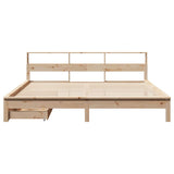 Bookcase Bed without Mattress 200x200 cm Solid Wood Pine 3309797