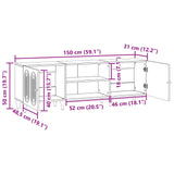 TV Cabinet White 150 x 31 x 50 cm Engineered Wood 894225