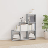 Staircase Bookcase Grey Sonoma 107 cm Engineered Wood 342607