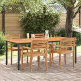 Outdoor Table Natural and Black 200 x 90 x 75 cm 4010613