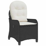 Recliner Chair with Cushion Black 56 x 66 x 95 cm Poly Rattan 42003418
