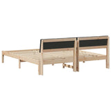 Bed frame Brown and black 180 x 200 cm Solid pine wood 3394335