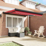 Retractable Awning Red 300 x 250 cm Fabric and Metal 3330155